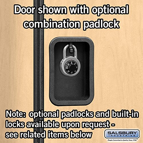 Salsbury Industries Maple 4-Tier Extra Designer Wood Locker with 3 Wide Storage Units, 6ft High x 18in Deep