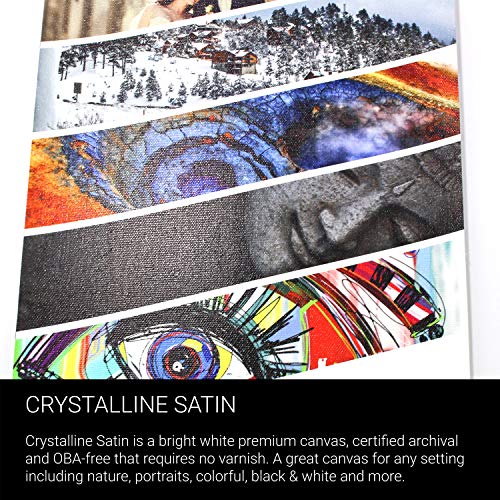 Crystalline Satin Bright White, Poly-Cotton Inkjet Canvas 44in x 40ft Roll Makes Color and Contrast Art Pop With Its Exquisite Satin Finish