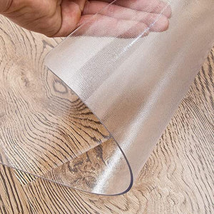 MLYYJH Clear Vinyl Plastic Floor Mats - Non Slip Transparent Carpet Doormat Office Chair Pads Protector - Kitchen Deep Pile Rugs Protect - Various Sizes Available