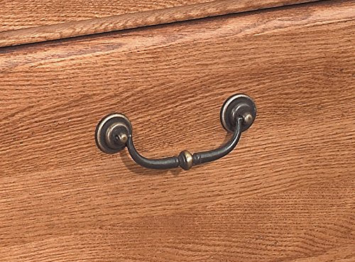 Martin Furniture Huntington Oxford Single Pedestal Computer Desk, Wheat Finish, Fully Assembled