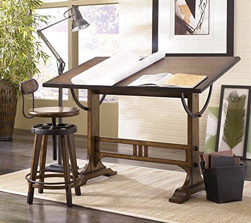 Hammary Studio Home Architect Desk in Oak