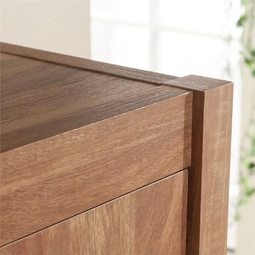 Pemberly Row Contemporary Engineered Wood Hutch in Sindoori Mango/Brown