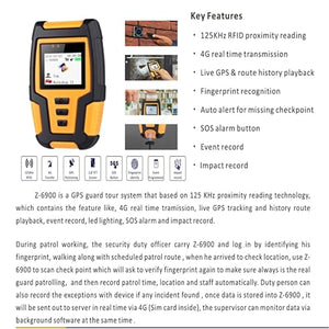 Generic Fingerprint Biometric Patrol Guard Tour System - DJ-Z-6900F-4G