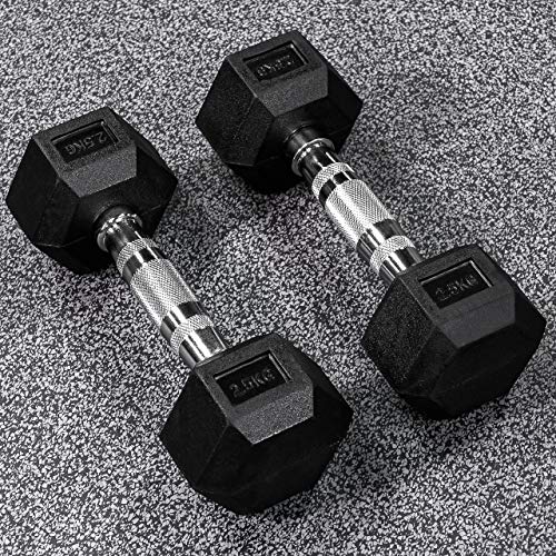 METIS Hex Dumbbells 6lbs – 66lbs Options [Pair] | Strength Training Hand Weights | Exercise Equipment | Weights Dumbbells Set | Pair of Dumbbell Weights (66lbs)