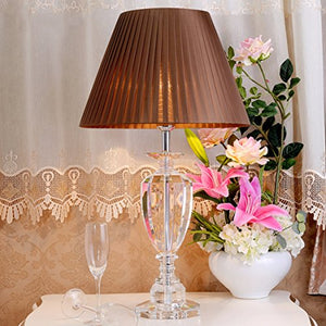505 HZB European Table Lamp Bedroom Bedside Room Reading Room Crystal Lamp (Size : L4070cm)
