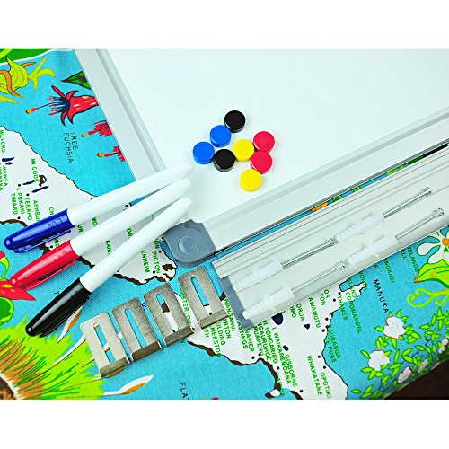 Large 72" x 40" Magnetic Dry Erase Board - Wall Mounted Whiteboard| White Board with Pen Tray, Aluminum Message Presentation Memo Board for Office & School