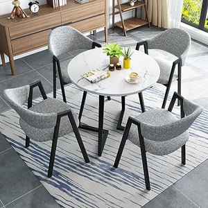 HSHBDDM Reception Room Club Table Set with 4 Chairs