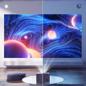 None SMTYY 1080P Projector Home Theater TV Side Projection Screen