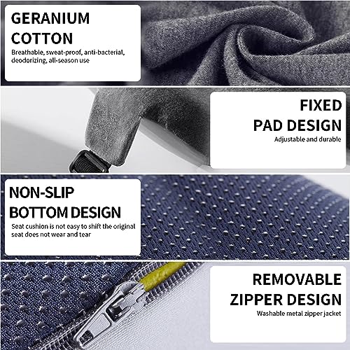 LSTQPK Office Chair Cushion Set for Back and Butt Pain Relief - Gray