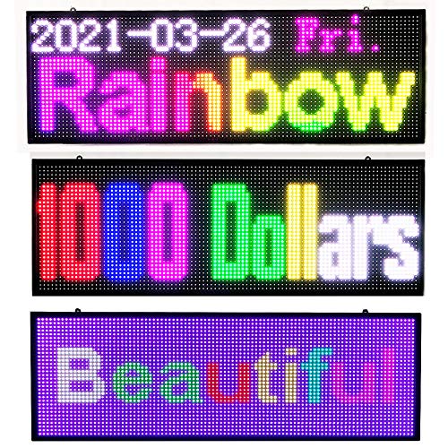 CX Outdoor Scrolling Led Display sign WiFi Programmable Full Color High Brightness LED Advertising Sign Board (39"x14"x2.2")
