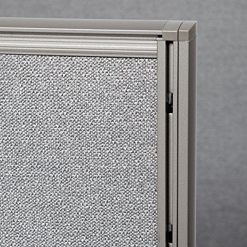 G GOF 1 Person Workstation Cubicle (6'D x 6'W x 4'H) - Office Partition, Room Divider - Artisan Grey