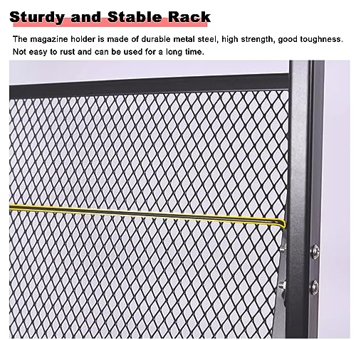 VimrOd Black Magazine Information Rack with Wheels