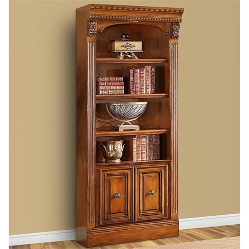 Parker House Huntington 32" Traditional Wood Open Top Bookcase in Brown
