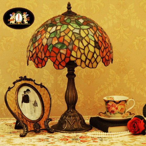 Tiffany Europaische retro style hand-painted stained glass table lamp