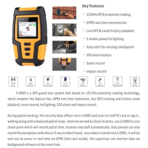 Generic Fingerprint Biometric GPRS Patrol Guard Tour System