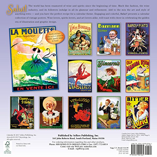 Salut! 2018 Calendar: Vintage Posters