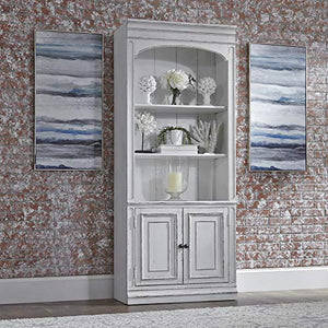 Liberty Furniture INDUSTRIES Magnolia Manor Bunching Bookcase, White, W32 x D15 x H78