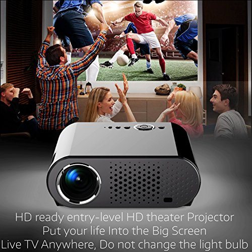 Portable Video Projector,Umootek GP90 Home Theater LCD Projector HD 1080p use at Home Theater/Entertainment/Movie/Party/Game with HDMI/VGA interface for Computer/Laptop/iPad/Smartphone