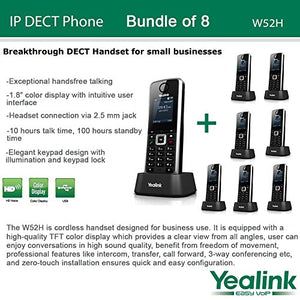 Yealink W52H - Bundle of 8 SIP Cordless Phone System for business solutions