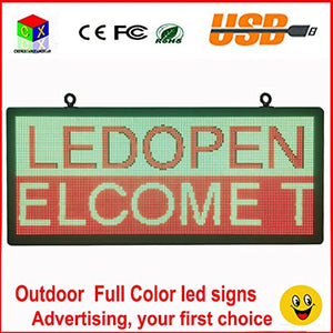 Outdoor p6 full color LED sign 40''x18'' support scrolling text LED advertising screen / programmable image video LED display