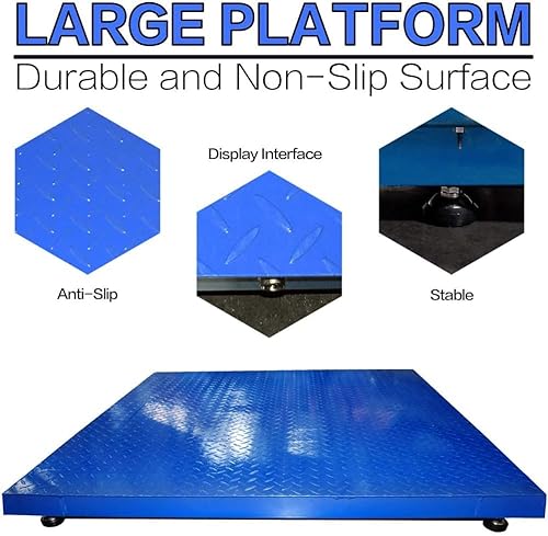 PEC Industrial Floor Scale 48”x60” 5000lb Digital Pallet Scale for Warehouse Shipping