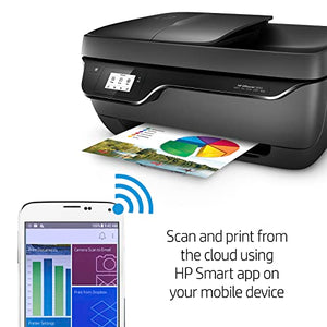 HP OfficeJet 3830 All-in-One Wireless Color Inkjet Printer, Black - Print Scan Copy Fax