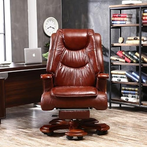 UKII Big and Tall Ergonomic Leather Executive Office Chair with Footrest