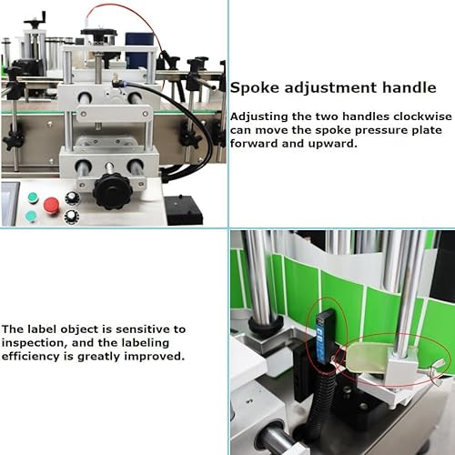 HayWHNKN Automatic Round Bottle Label Applicator with Chain Plate Conveyor & Coding Function - High Speed 110v Desktop Labeling Machine