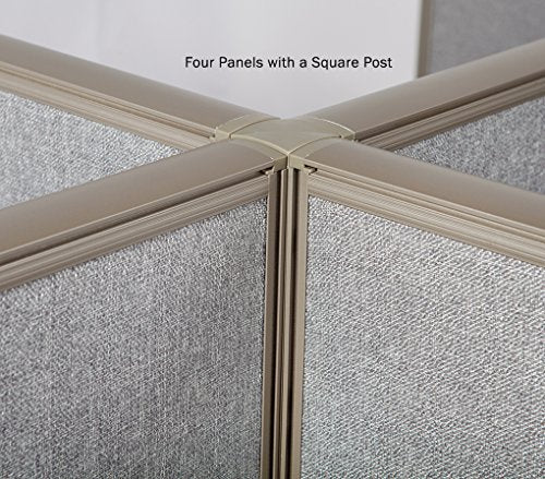GOF Cubicle Double 10 Station Office Partition - Large Fabric Room Divider Panel Workstation