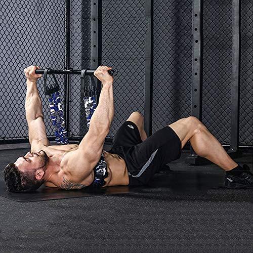 ZPFQFC 18pcs Adjustable Bench Press Assistance Heavy Resistance Bands Set, Multi-Function Removable Chest Expander, Home Training Fitness Equipment