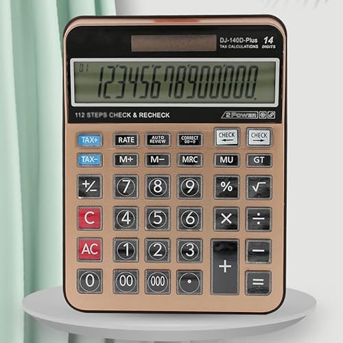 WYXBY 14 Digit Scientific Calculator Solar Battery Dual Energy General Purpose Calculators