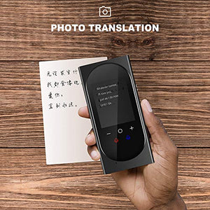 TESIYI Mini AI Translator Device with Camera Translation Function, 106 Languages Instant Two-Way Voice Translation, Noise-Cancelling … (Black)