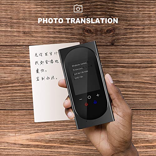TESIYI Mini AI Translator Device with Camera Translation Function, 106 Languages Instant Two-Way Voice Translation, Noise-Cancelling … (Black)