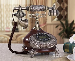 None Vintage Fixed Telephone Key Dial Antique Landline Phone - Resin Rilievo