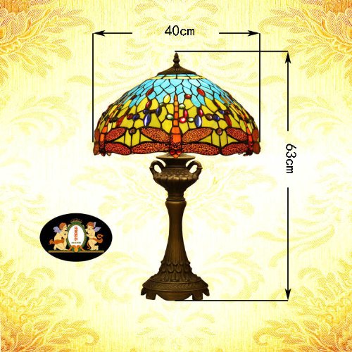 Tiffany Europaische retro style hand-painted stained glass table lamp