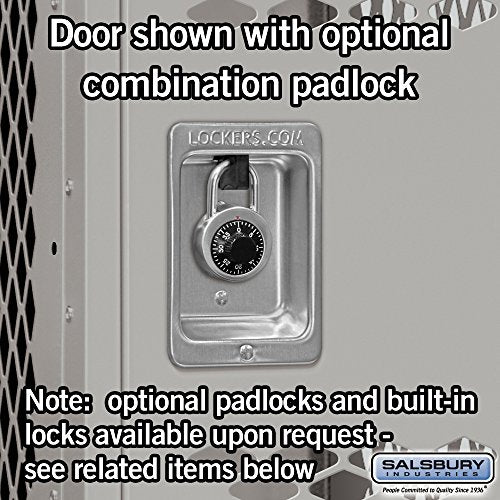 Salsbury Industries 72365GY-U Double Tier 36-Inch Wide 6-Feet High 15-Inch Deep Unassembled Vented Metal Locker, Gray