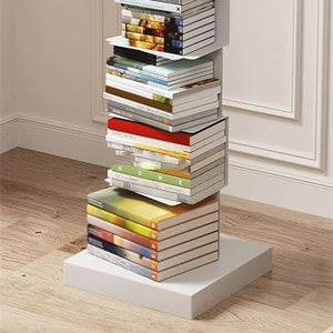 None Stainless Steel Bookshelf for Living Room Furniture Minimalist Shelving Rack Bookcase Book Shelf (Color : E, Size : 126cm)