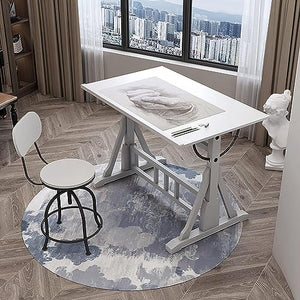 OGRAFF Drafting Tables Tiltable Craft Table with Large Edge Rib - Studio Desk for Writing and Artwork