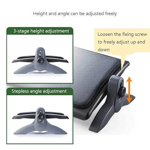 NOTRYA Office Foot Rest Adjustable Angle Soft Cushion Ergonomic Under Desk Footrest
