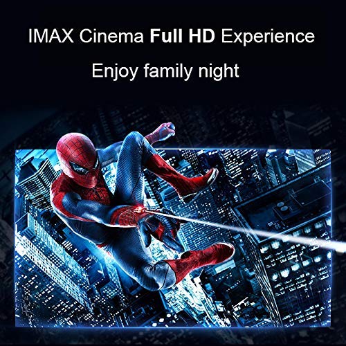 UnlimiTV Native 1080p Full HD Home Theater Video LED Projector- Big Screen,Up to 150 Inch Size,Compatible with TV-Box,Fire TV ROKU Sticks,SD, PS4,Laptop,DVD for Home ,Film,Movie (Black)