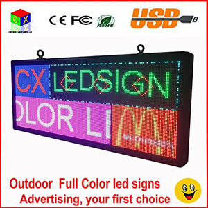 Outdoor p6 full color LED sign 40''x18'' support scrolling text LED advertising screen / programmable image video LED display