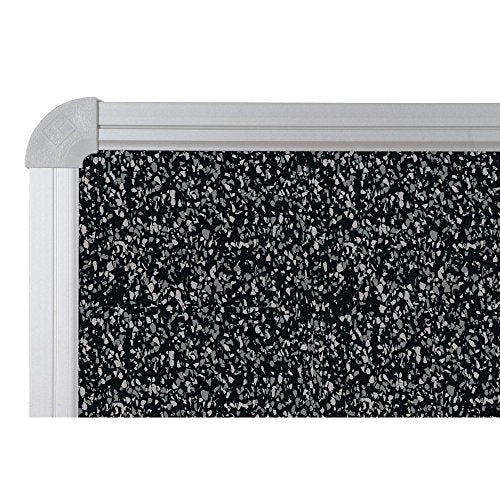 BES-Rite Rubber-Tak Tackboards, Euro Trim, 4 x 6 Feet, Black (321RG-96)