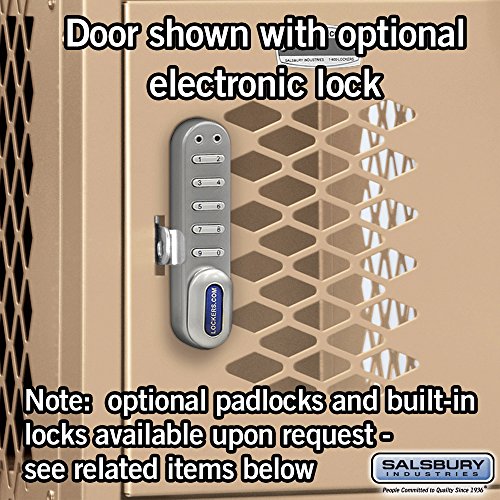 Salsbury Industries 76365TN-U Vented Metal Locker - Six Tier Box Style - 36 Inches - 6 Feet High - 15 Inches Deep - Tan - Unassembled