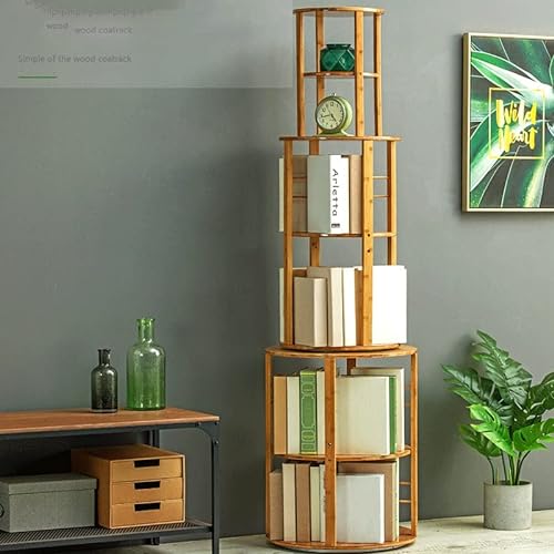 Rotating Bookshelf Bookcase Multi-Layer Storage Rack