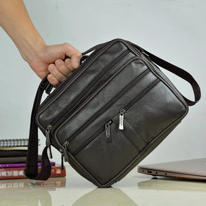 YLHXYPP Men's Shoulder Bags Men's Leather Messenger Bags Handbags Briefcases (Color : A)