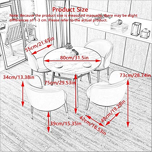 AkosOL Office Table and Chair Set - Modern Business Dining Furniture (Green 80cm)