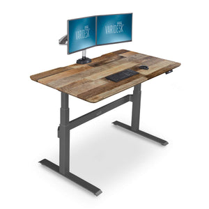 VARIDESK – Full Electric Desk – PRODESK 60 Electric Reclaimed Wood - 3-Button Memory Settings