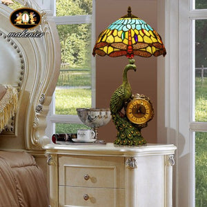 Tiffany Europaische retro style hand-painted stained glass table lamp