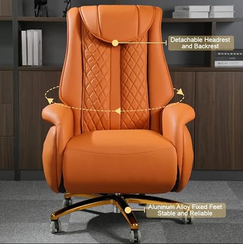 Kinnls Fred Heated Massage Executive Office Chair with Footrest - Gray