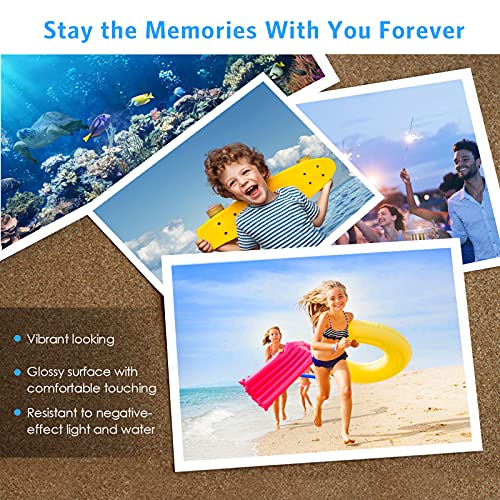 Liene 4x6'' Rechargeable Photo Printer Bundle (100 pcs +3 Ink Cartridges), Wireless Photo Printer for iPhone, Smartphone, Android, Computer, Dye Sublimation Printer, Photo Printer for Travel, Home Use